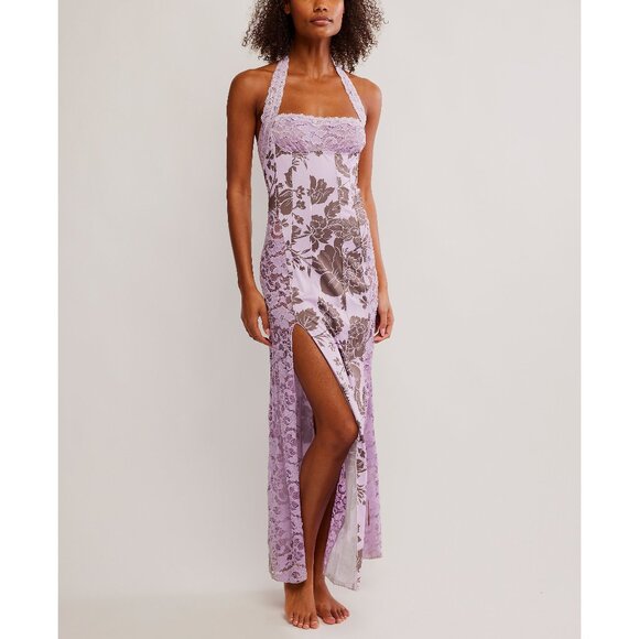 Free People Other - FREE PEOPLE Love You Most Printed Maxi Slip / Lavender Combo